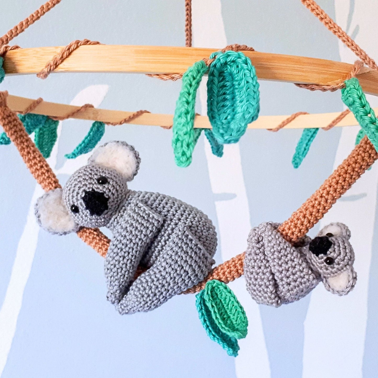 Koala baby mobile - Crochet on a tree