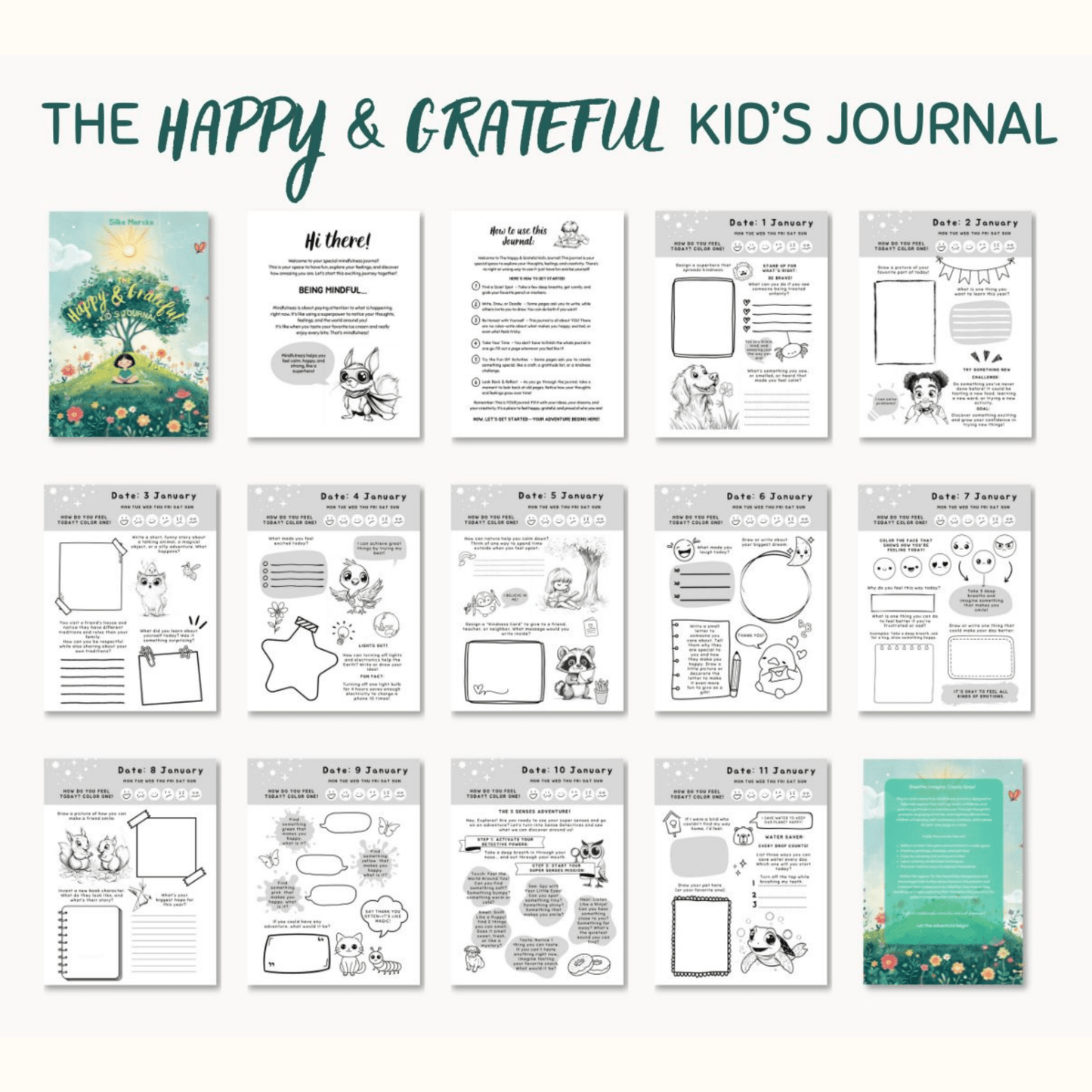 Mindfulness Journal for Kids โ A Year of Daily Calm, Creativity & Growth - Crochet on a tree