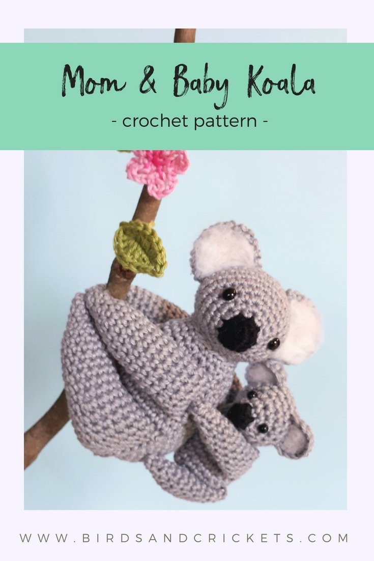 Mom and baby Koala crochet pattern - Crochet on a tree