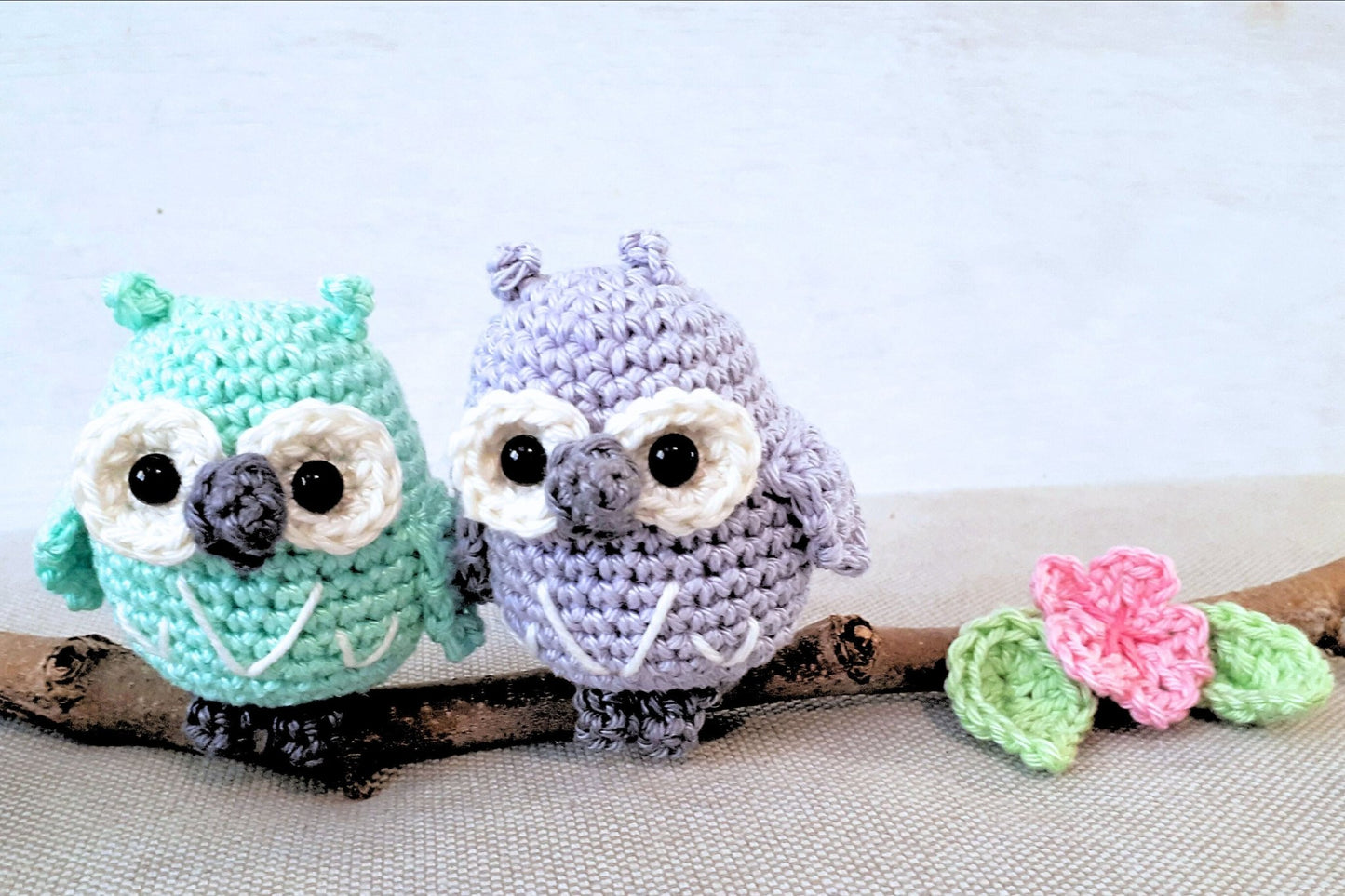 Owls in love crochet pattern - Crochet on a tree