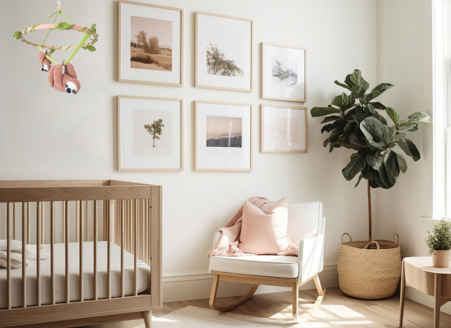 Sloth baby mobile crochet pattern - Crochet on a tree