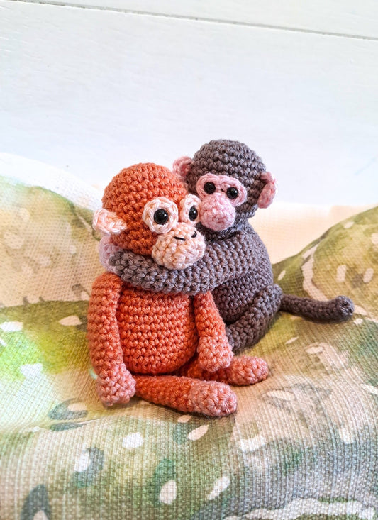 Punch Monkey Crochet Pattern & Plush – Viral Monkey Amigurumi Inspired Design - Crochet on a tree