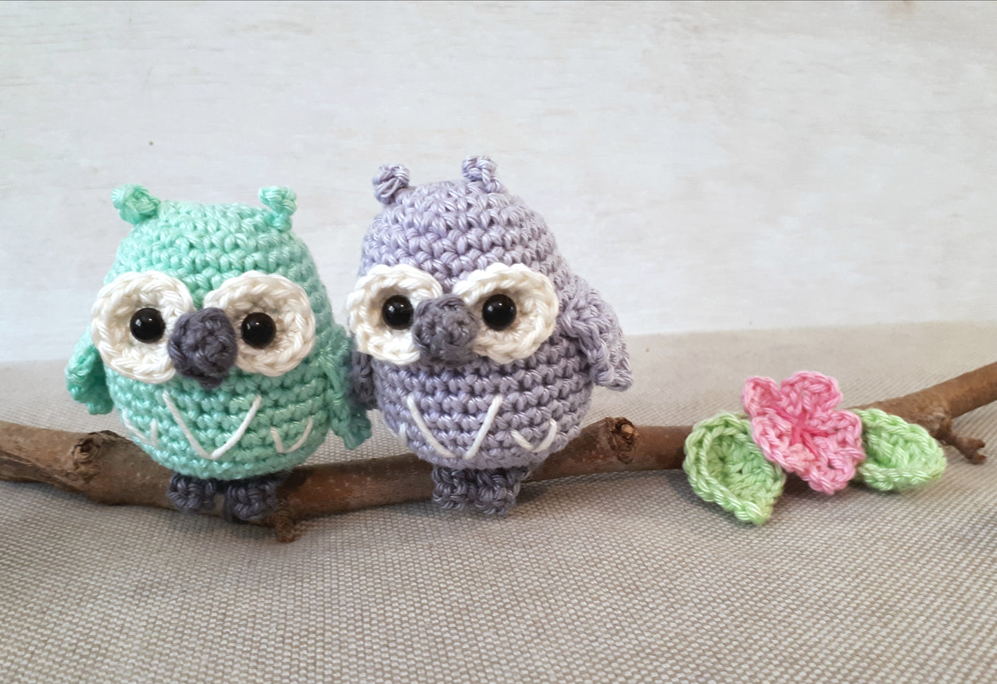 Owls on a branch nursery decoration