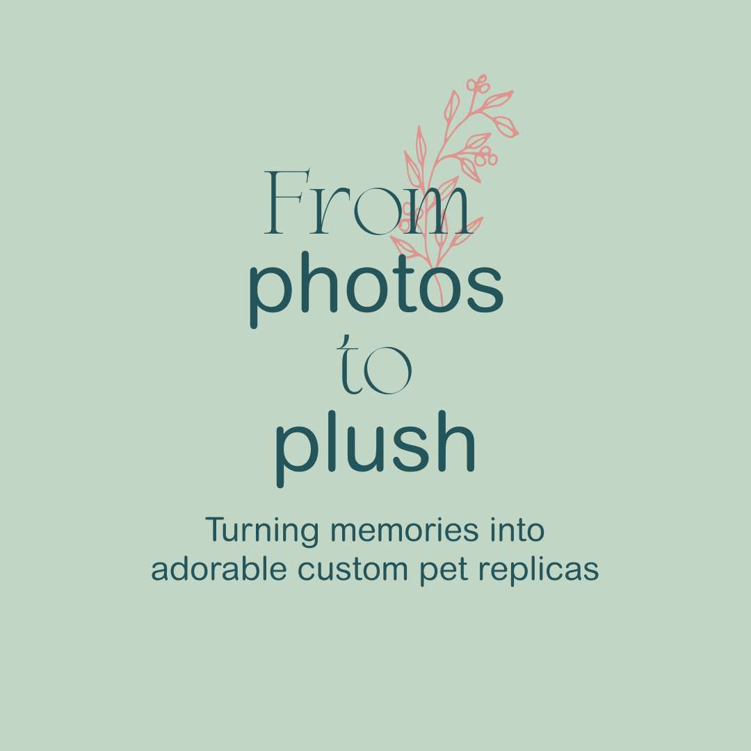 Custom pet plush, handmade personalized pet replica