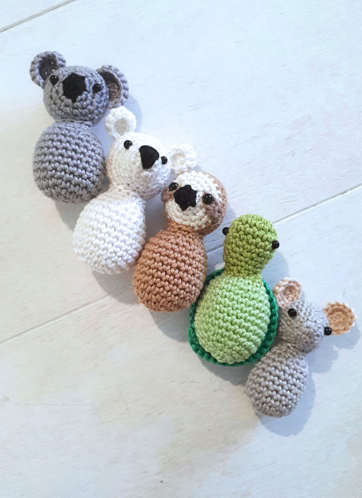 Animals for hot air balloon baby mobile crochet pattern - Crochet on a tree