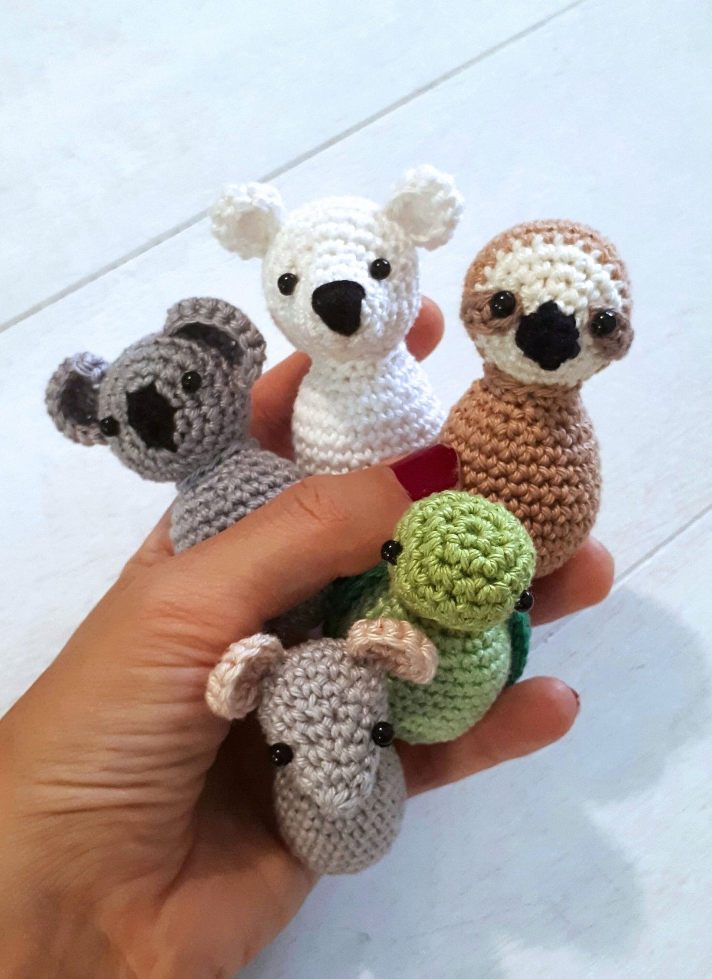 Animals for hot air balloon baby mobile crochet pattern - Crochet on a tree