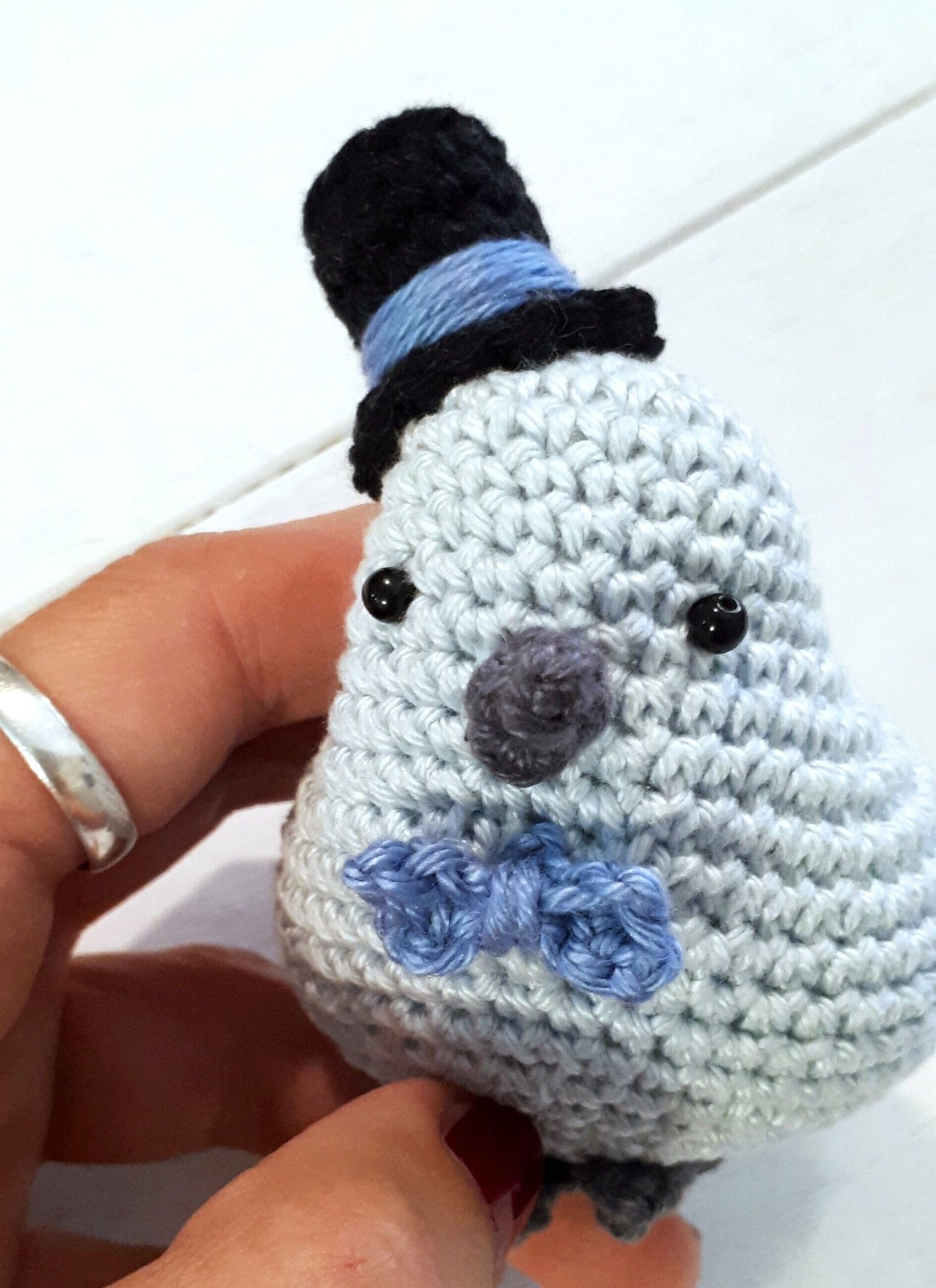 Bride and groom birds crochet pattern - Crochet on a tree