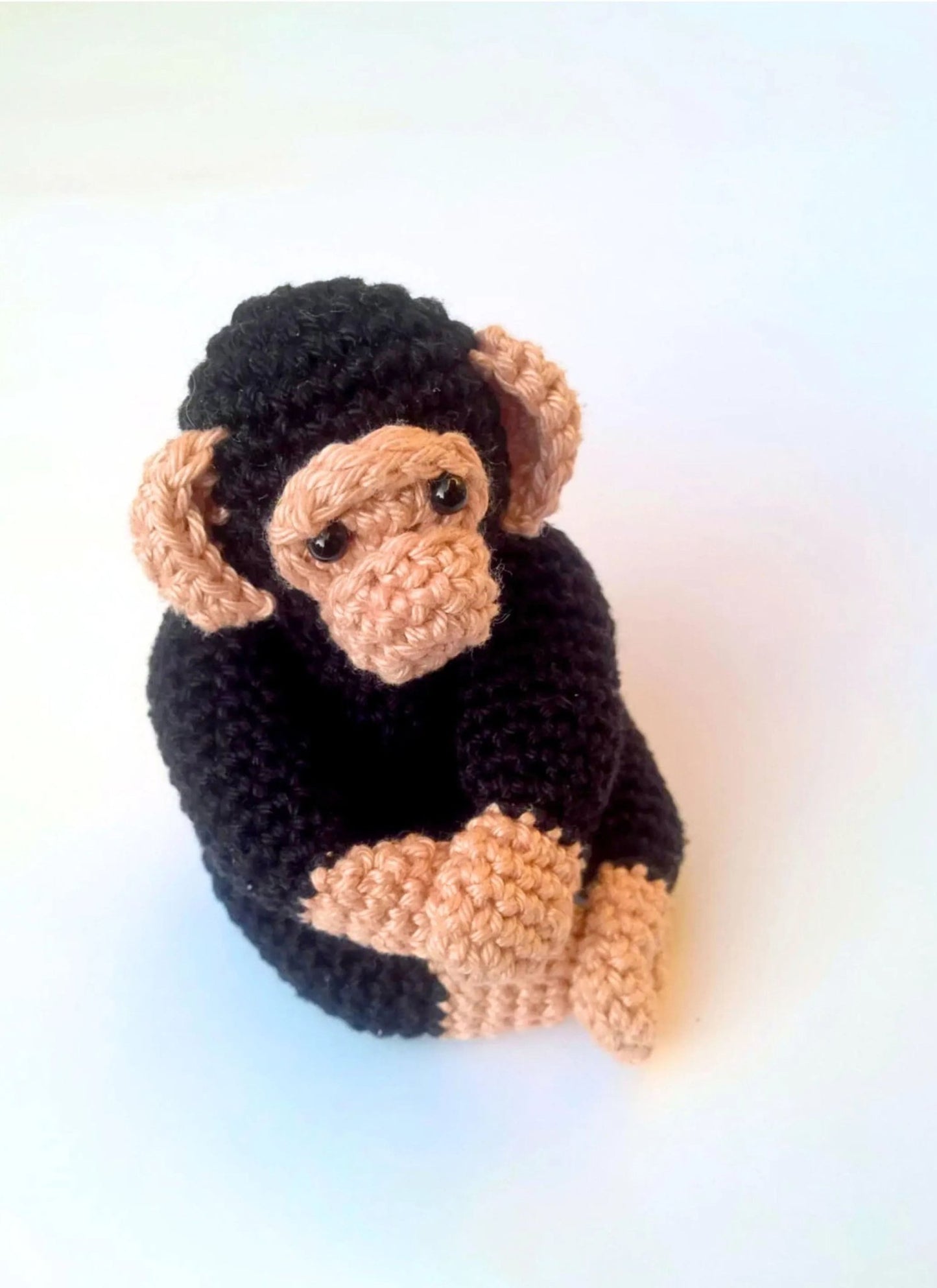 Chimpanzee Crochet Pattern – Jungle Animal Amigurumi | PDF Digital Download - Crochet on a tree