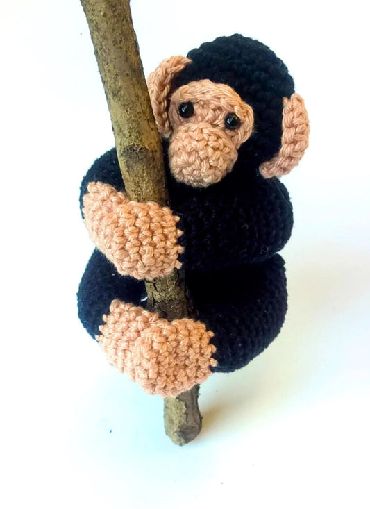 Chimpanzee Crochet Pattern – Jungle Animal Amigurumi | PDF Digital Download - Crochet on a tree