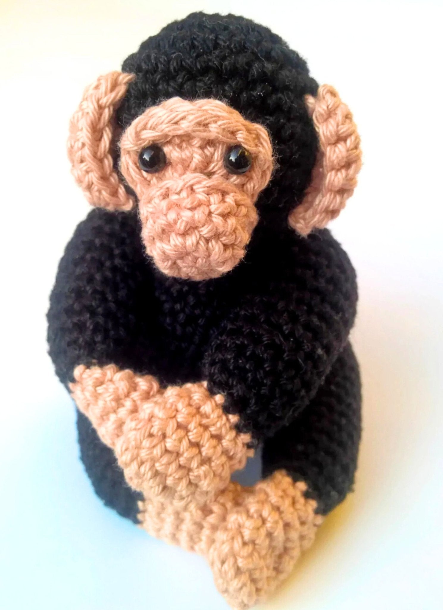 Chimpanzee Crochet Pattern – Jungle Animal Amigurumi | PDF Digital Download - Crochet on a tree