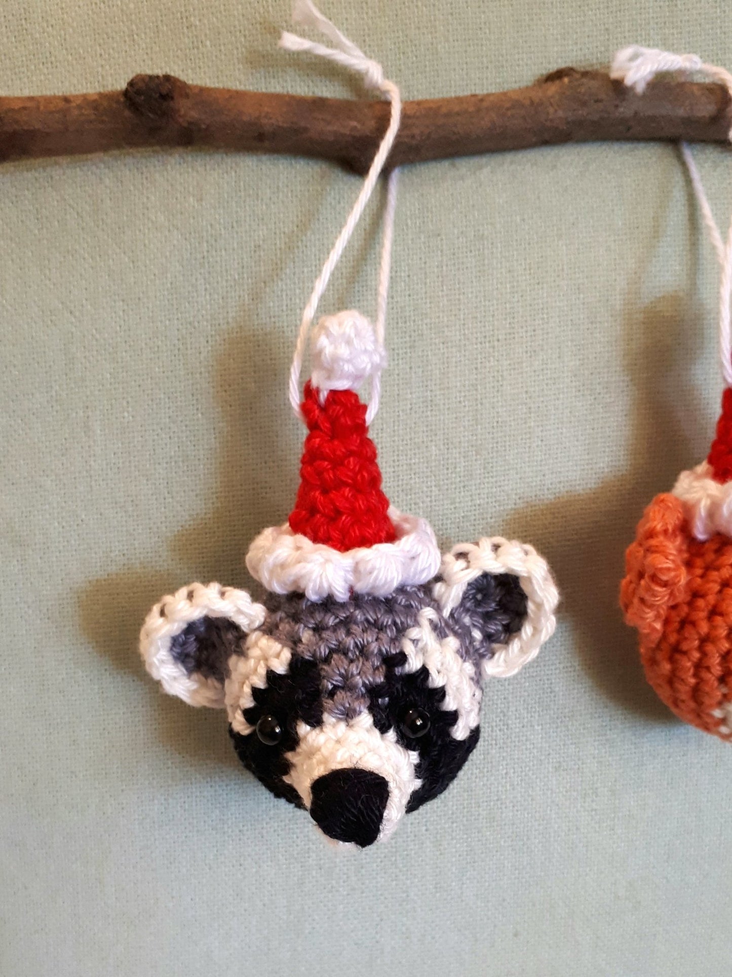 Christmas animals tree ornaments - Crochet on a tree