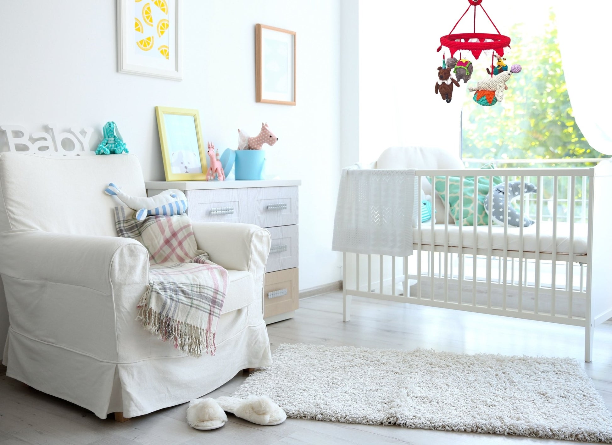 Circus baby mobile nursery decor - Crochet on a tree
