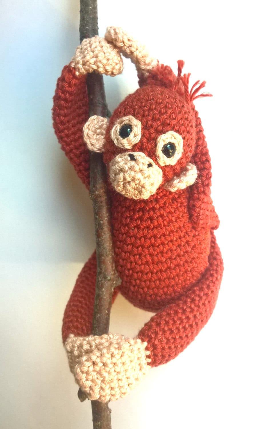 Crochet orangutan stuffed toy - Crochet on a tree