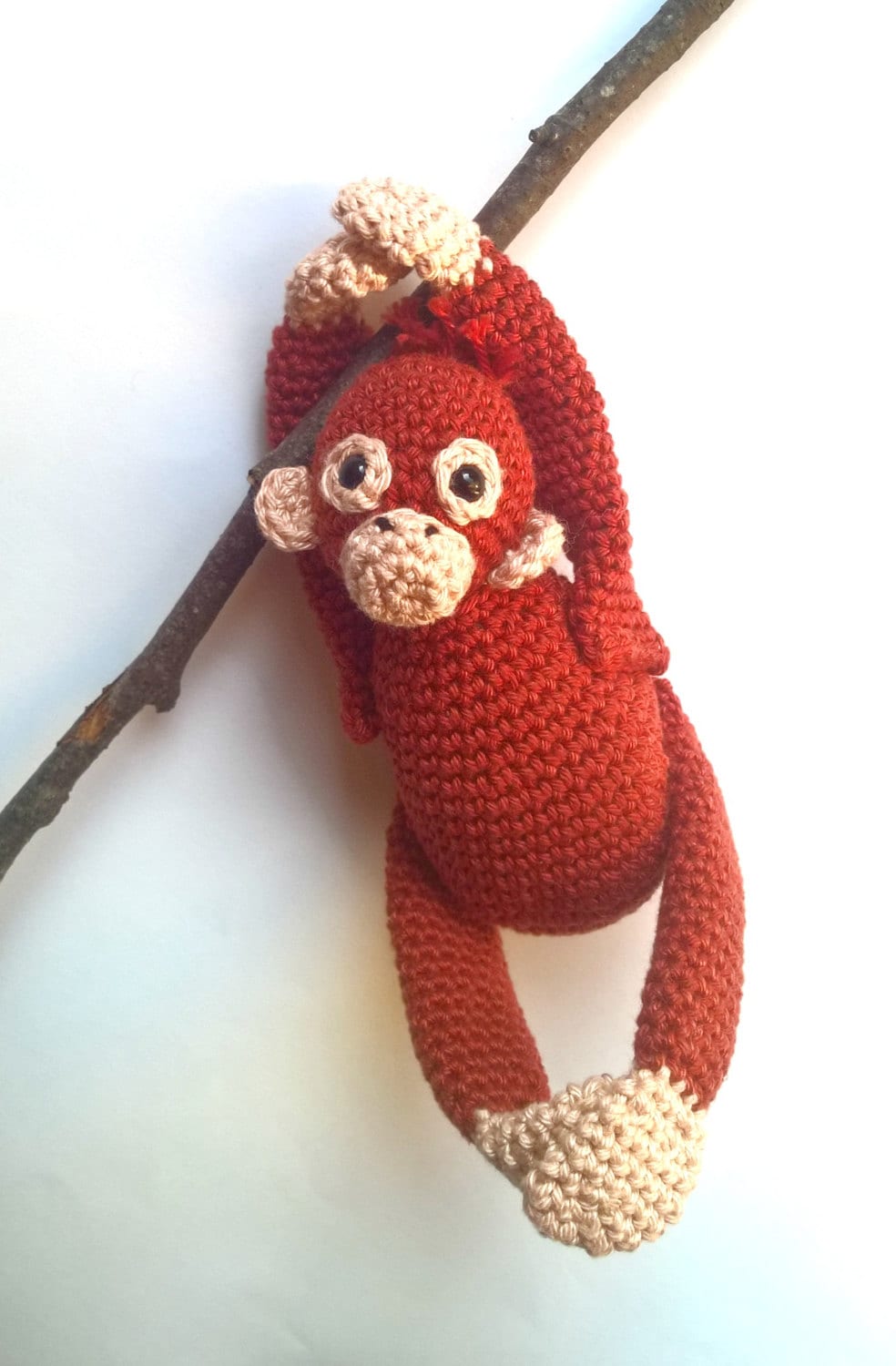 Crochet orangutan stuffed toy - Crochet on a tree