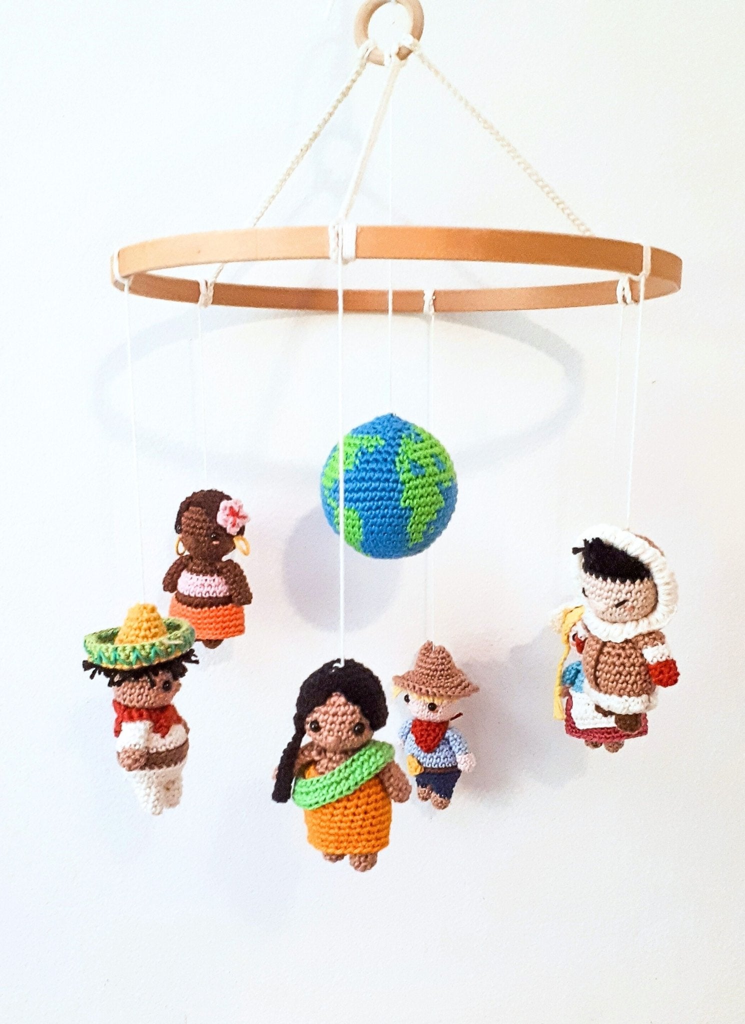 It's a small world baby mobile crochet pattern - Crochet on a tree