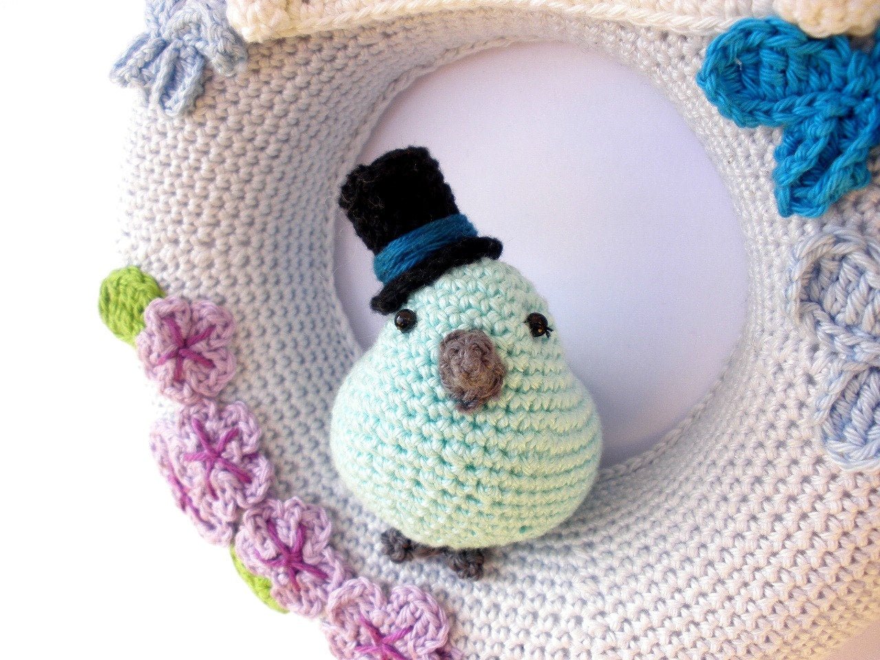 Personalized Name Nursery Wreath - Crochet on a tree