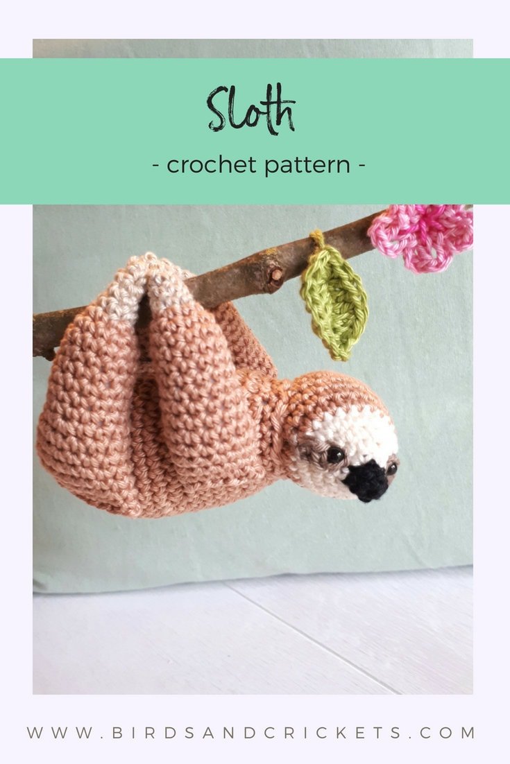 Sloth crochet pattern - Crochet on a tree
