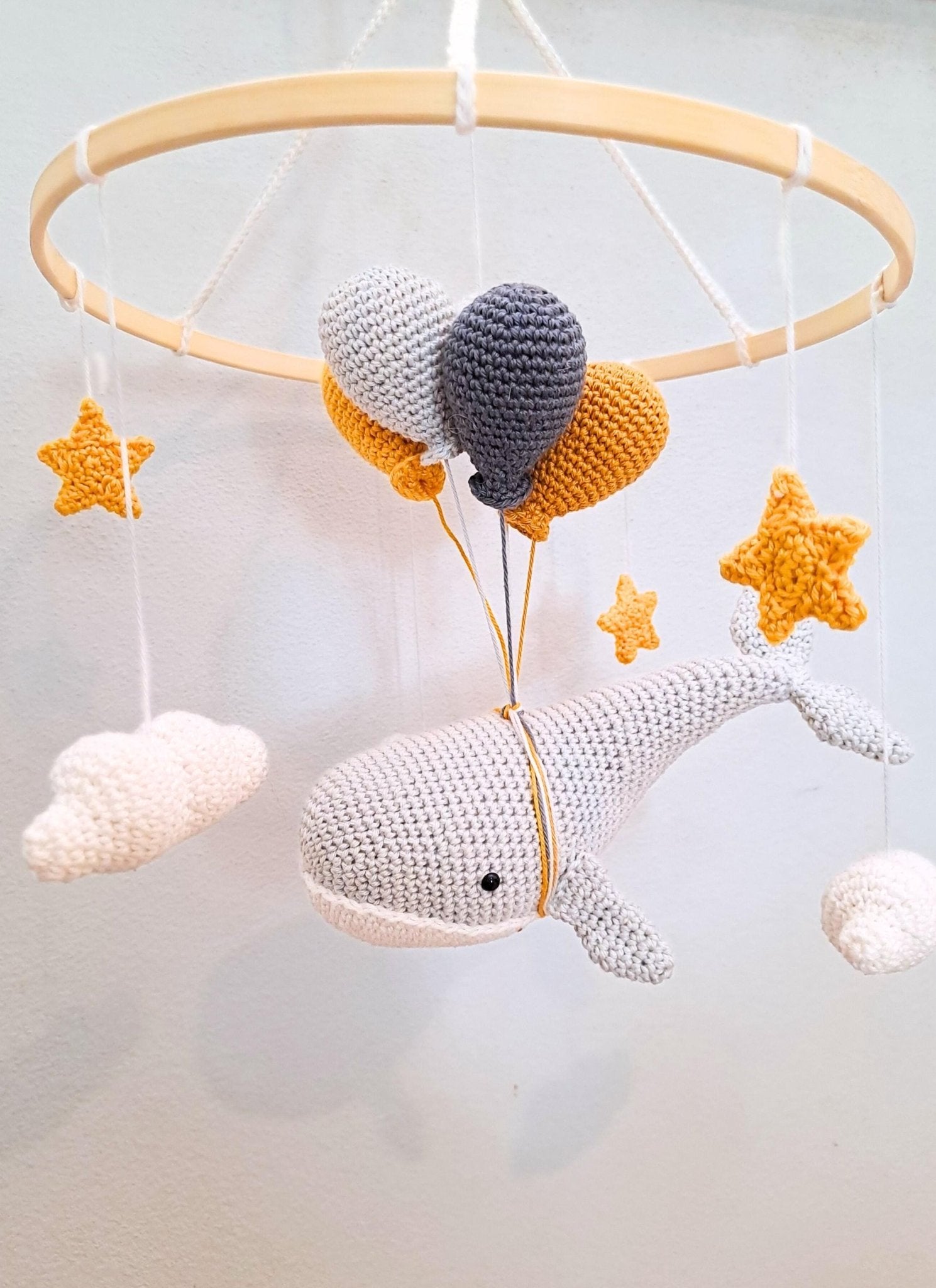 Whale Baby Mobile Crochet Pattern - Crochet on a tree