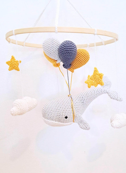 Whale Baby Mobile Crochet Pattern - Crochet on a tree