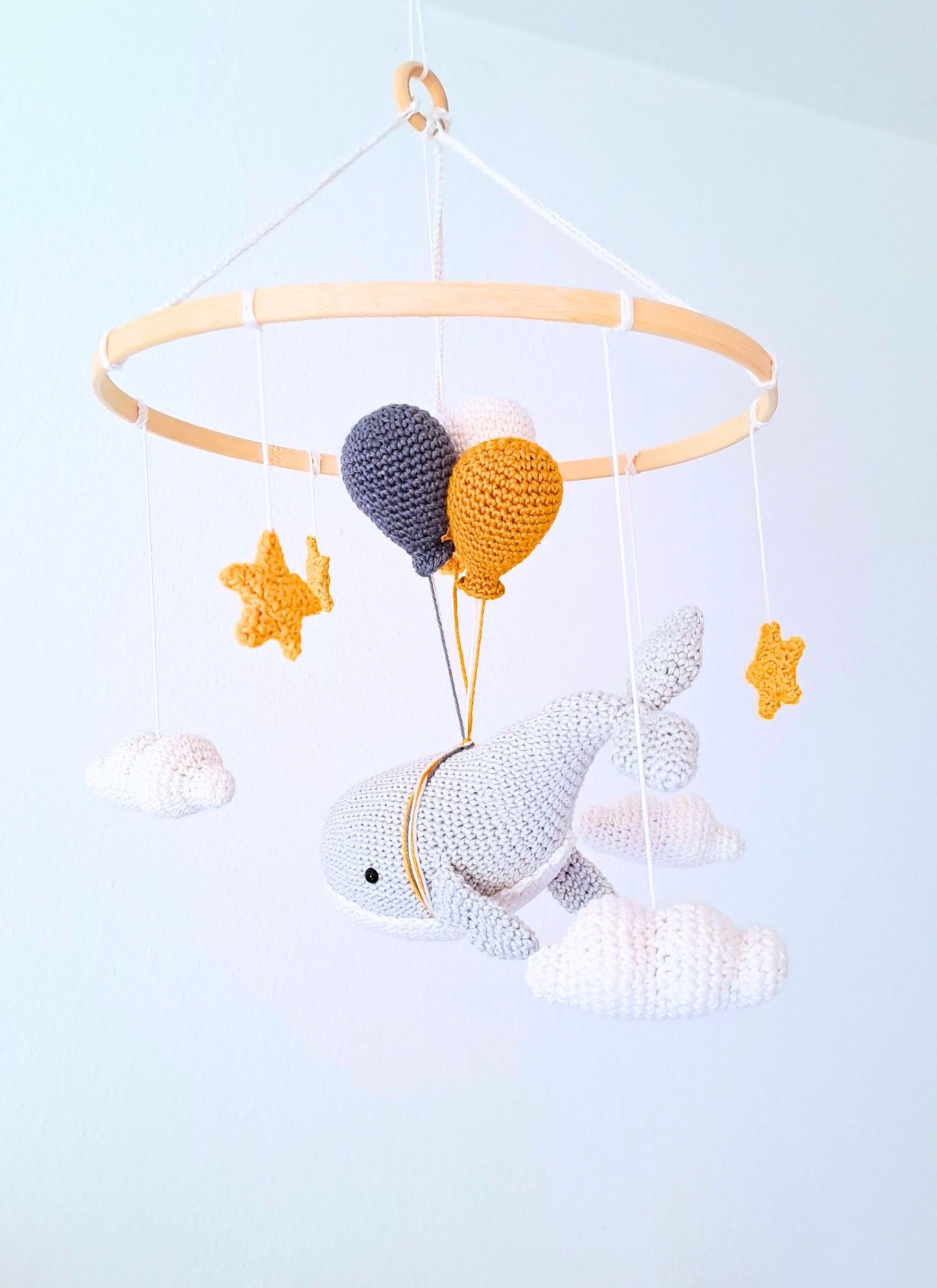 Whale Baby Mobile Crochet Pattern - Crochet on a tree
