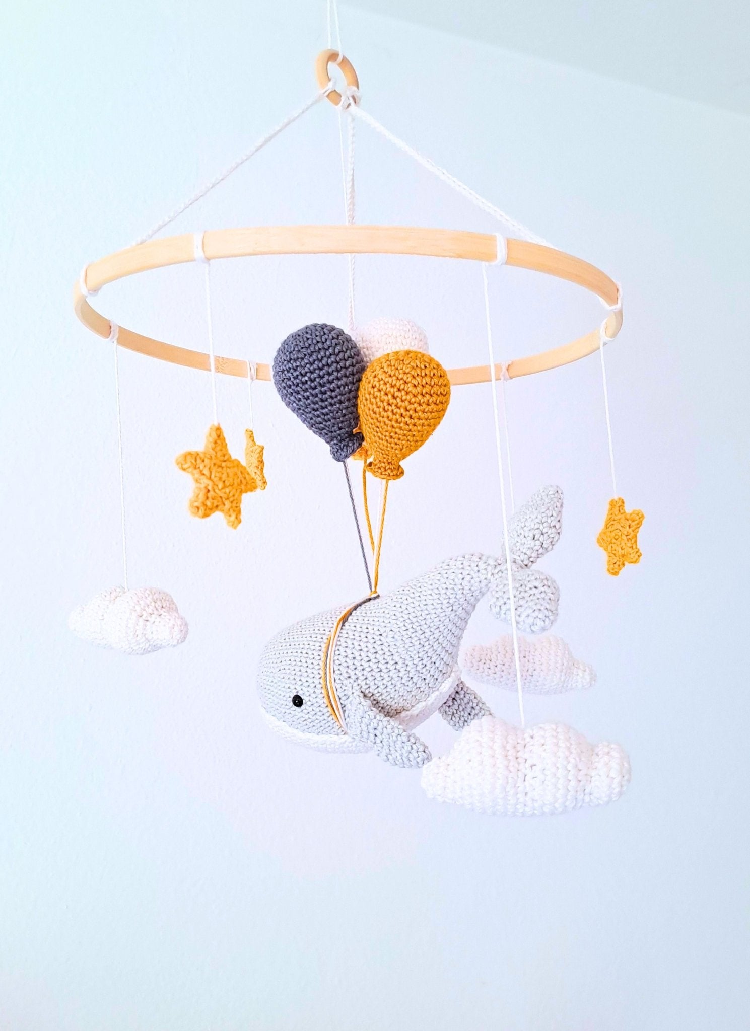 Whale Baby Mobile Crochet Pattern - Crochet on a tree