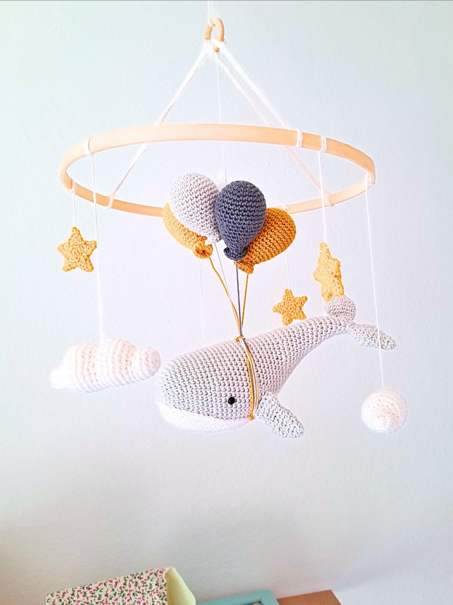 Whale Baby Mobile Crochet Pattern - Crochet on a tree