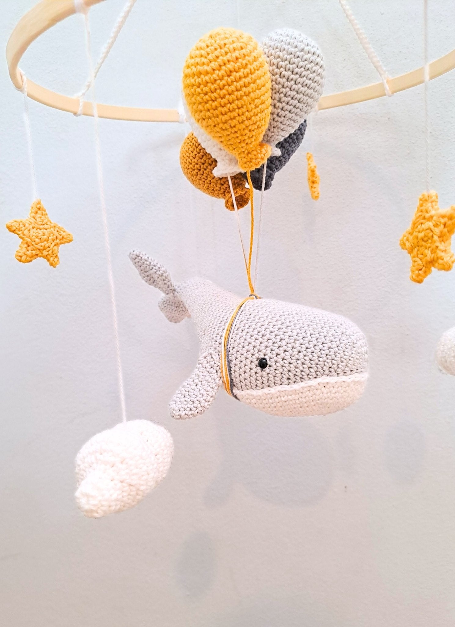 Whale Baby Mobile Crochet Pattern - Crochet on a tree
