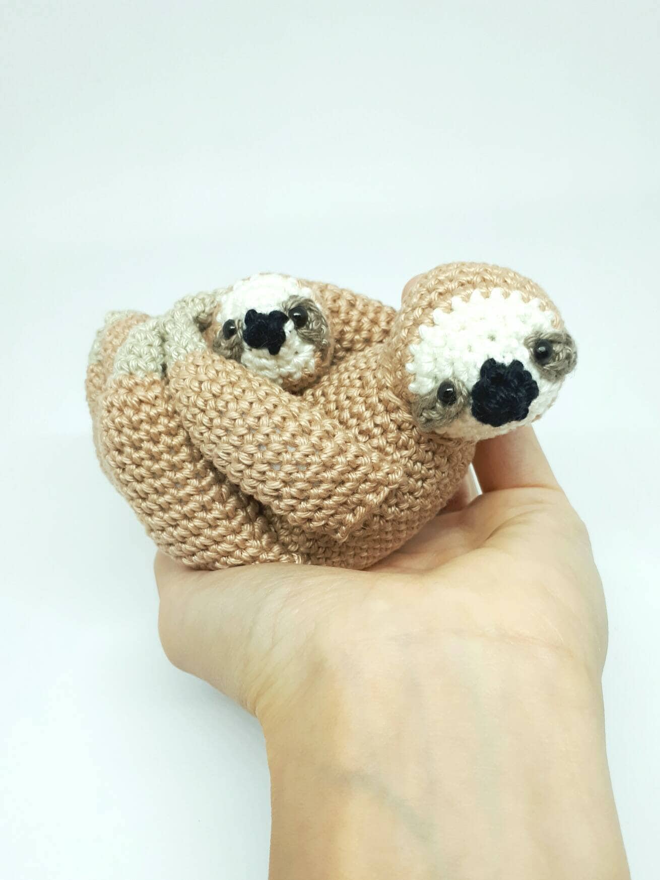 Mother and baby sloth stuffed animals plush toy