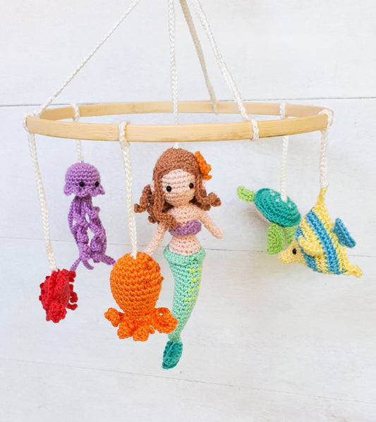 Under the sea baby mobile crochet pattern