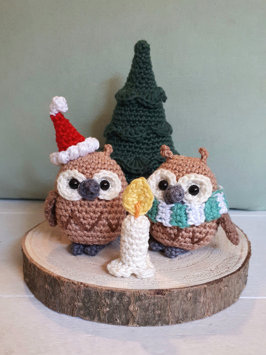 Christmas owls decoration crochet pattern