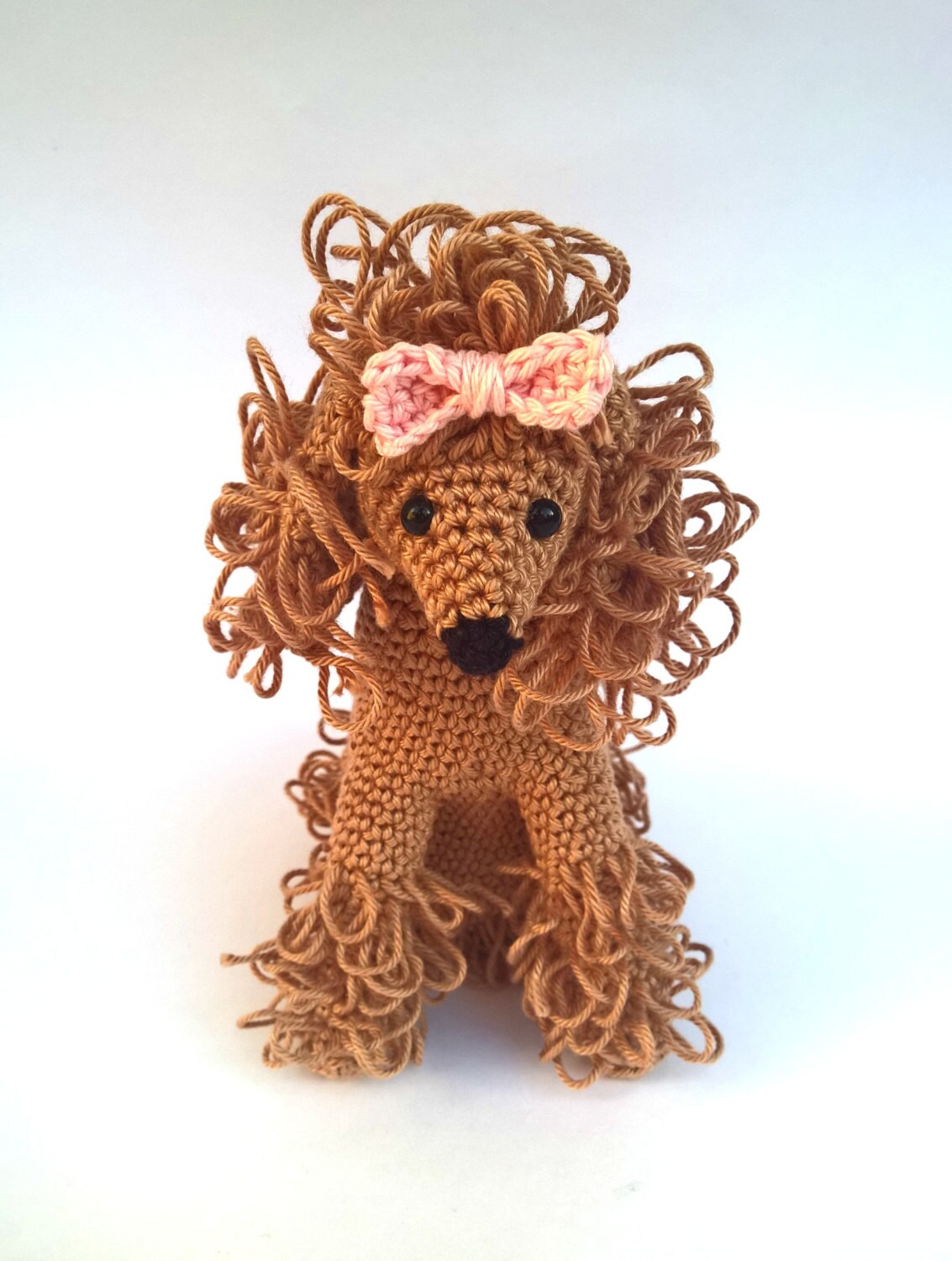 Crochet poodle stuffed toy