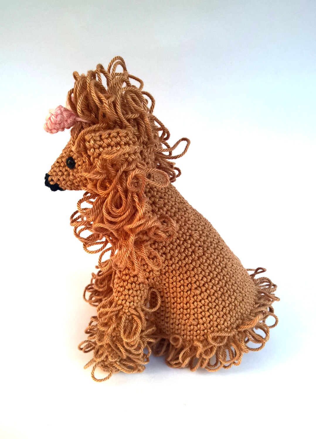 Crochet poodle stuffed toy